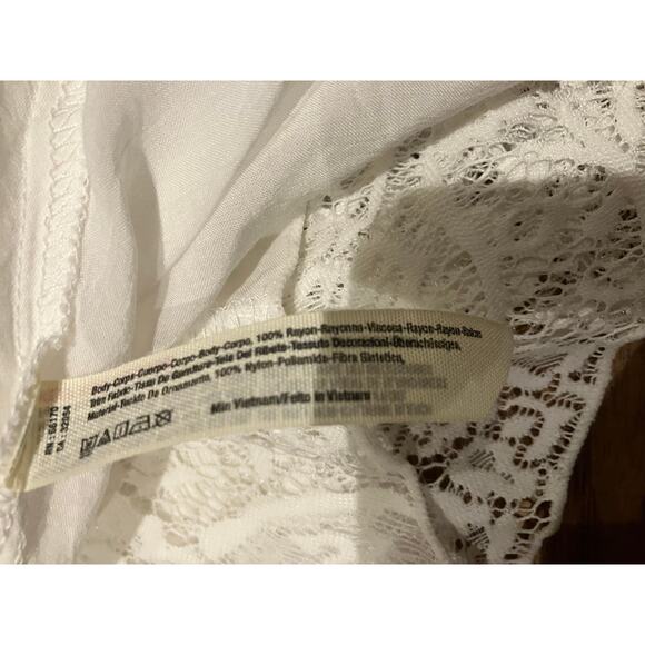 Free People Intimately White Lace Babydoll Nightie Slip Dress Women’s Small Boho - Picture 4 of 7